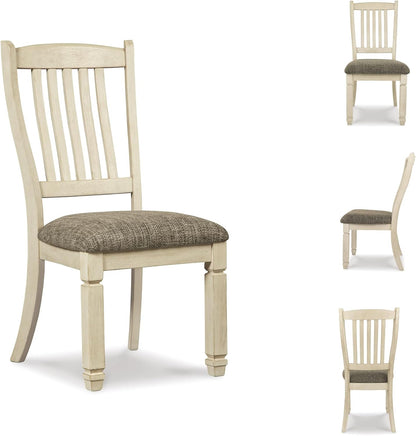 Bolanburg 20" Upholstered Dining Room Chair, Set of 2, Antique White