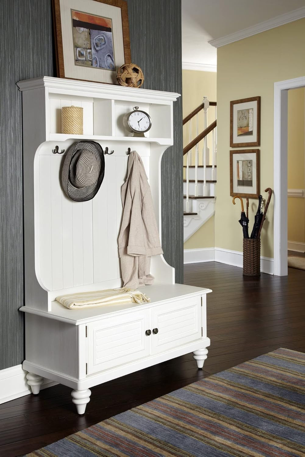 Bermuda White Hall Tree by Home Styles