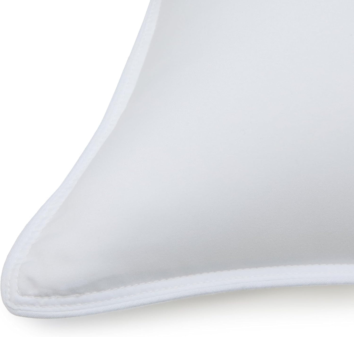 down Alternative Bed Pillows for Back and Side Sleepers, Medium Density, King Size, 36" X 20", White, 2-Pack