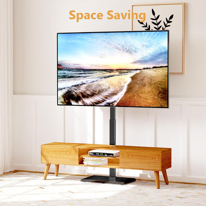 Universal Floor TV Stand,Tv Floor Mount Stand for 32-75 Inch TV up to 110 Lbs, Swivel and Height Adjustable Tall TV Stand for Bedroom,Office(Tcp01-M-A02)