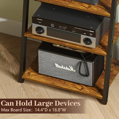 4-Tier AV Media Stand with 2 Hooks, view 8