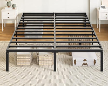 Queen Metal Bed with Storage Black, view 2