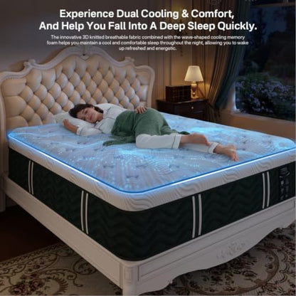 (Hotel-Level) Luxury 14 Inch Queen Size Hybrid Bed Mattress in a Box, view 8