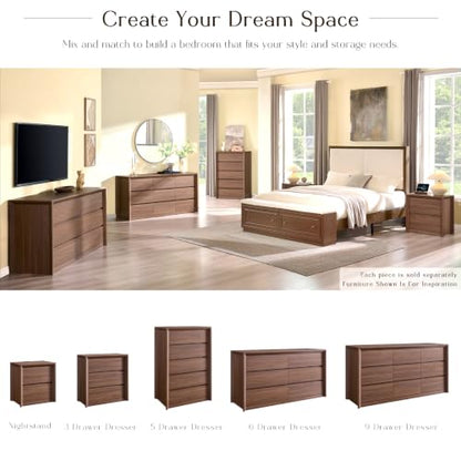 60 Inch 6 Drawer Dresser for Bedroom, 20" Depth for More Storage, view 8