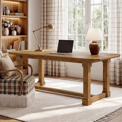 63" Solid Wood Executive Desk, view 5