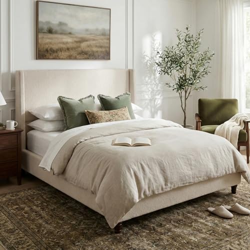 Queen Size Upholstered Bed Frame, view 4