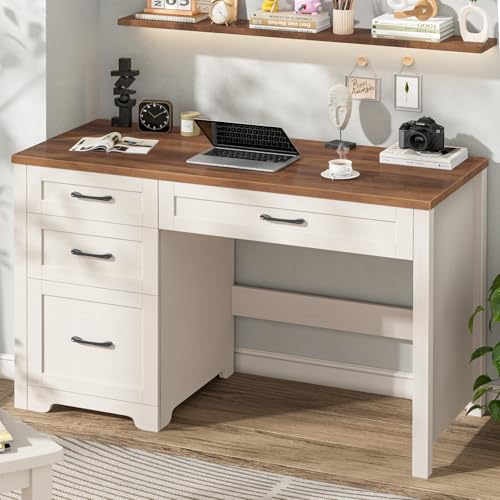 Farmhouse 47" Executive Desk with File Drawer, Workstation for Home Office, view 2