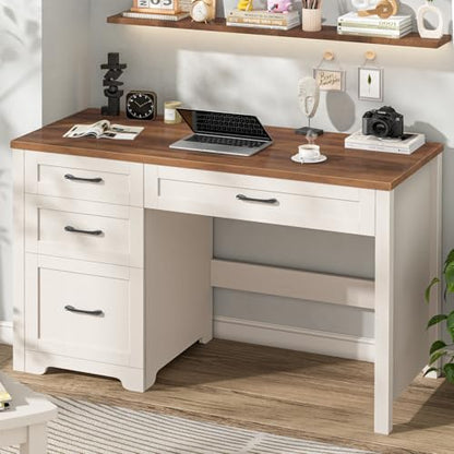 Farmhouse 47" Executive Desk with File Drawer, Workstation for Home Office, view 2