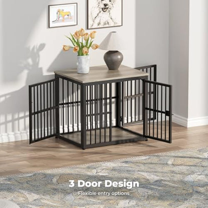 27'' Dog Crate Furniture with 3 Doors for Puppy Small Dogs, view 4