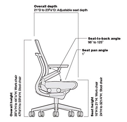 Steelcase Gesture Office Chair, Ergonomic Work Chair with Wheels for Carpet, view 3