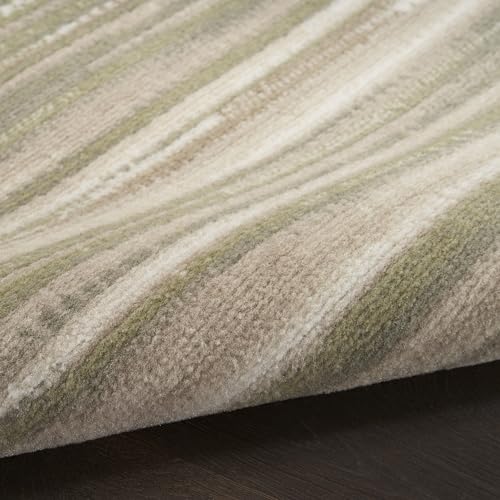 Home Jubilant Green Ivory 2' x 4' Area Rug - Easy Clean, Non Shedding, Bed Room, Living Room, Dining Room, Kitchen (2' x 4')