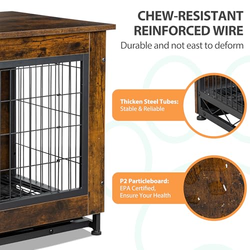 Wooden Dog Crate Furniture for Large Breed, view 6