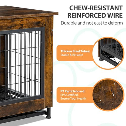 Wooden Dog Crate Furniture for Large Breed, view 6
