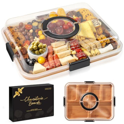 Portable Charcuterie Boards with Lid, Cheese, Veggie & Snack Tray, view 2
