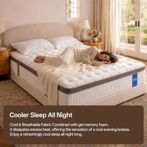 12 Inch Queen Mattress, Hybrid Mattress in a Box, view 7