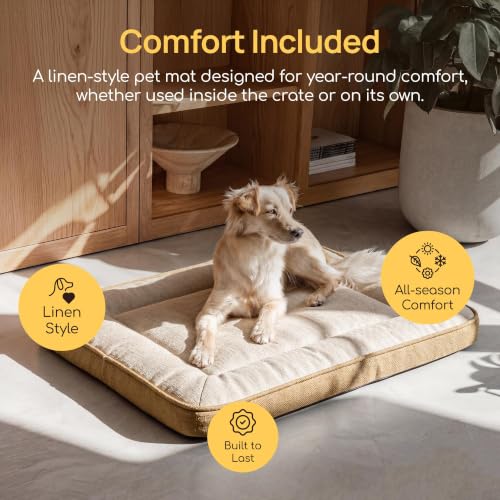 Dog Crate Furniture with Cushion and Charging Station for Indoor, view 3