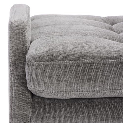 SAFAVIEH Home Collection Everdeen Glam Charcoal Velvet/Gold Pillow Top Tufted Bench