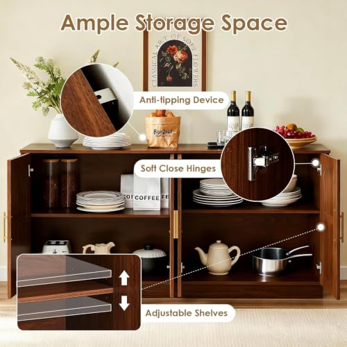 67'' Sideboard Buffet Cabinet with Storage, view 4