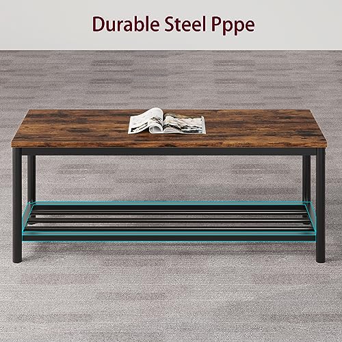 GAOMON Dining Table Set for 4, Kitchen Table and Chairs for 4 with Wine Rack, Dining Room Table Set with Bench, Rectangular Kitchen Table Set for Small Space, Apartment, Studio, Retro Brown