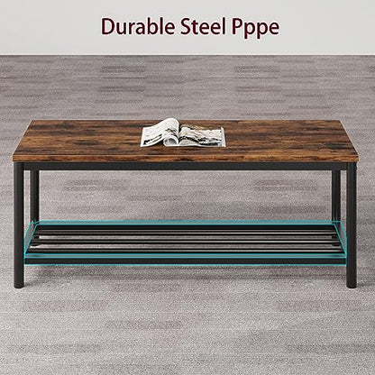 GAOMON Dining Table Set for 4, Kitchen Table and Chairs for 4 with Wine Rack, Dining Room Table Set with Bench, Rectangular Kitchen Table Set for Small Space, Apartment, Studio, Retro Brown