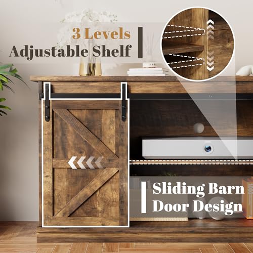 58" Farmhouse TV Stand for TVs up to 65", 4 Drawers, Barnwood, view 6