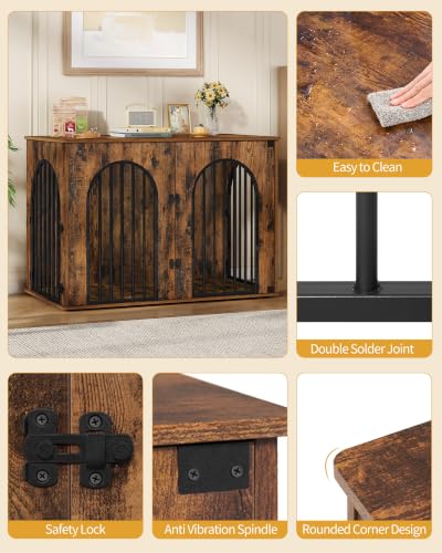 46.5 in Dog Crate Furniture,Dog Kennel Indoor for Medium/Large Dog, view 5