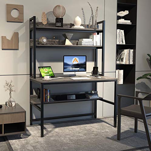 Desk with Hutch, Computer Desk with Shelves, 47 Inch, view 3