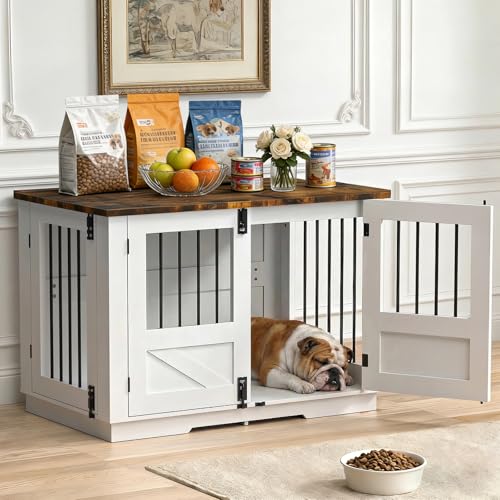 39.4" Dog Crate Furniture, Indoor Dog Kennel Furniture for Small Medium Dogs, view 2
