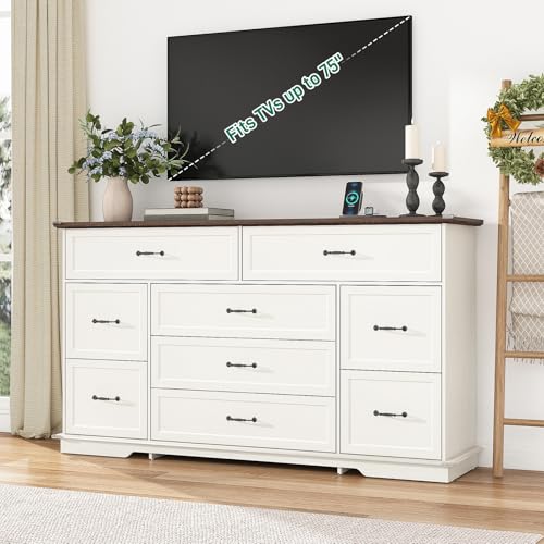 Farmhouse 9 Drawer Dresser for Bedroom, view 7