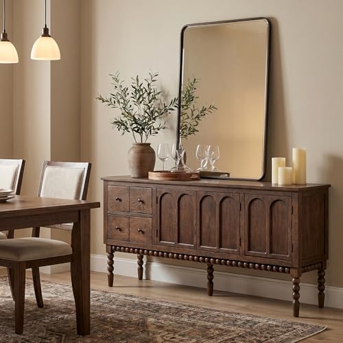 65" TV Entertainment Console, Buffet Cabinet, Cocoa Brown, view 5