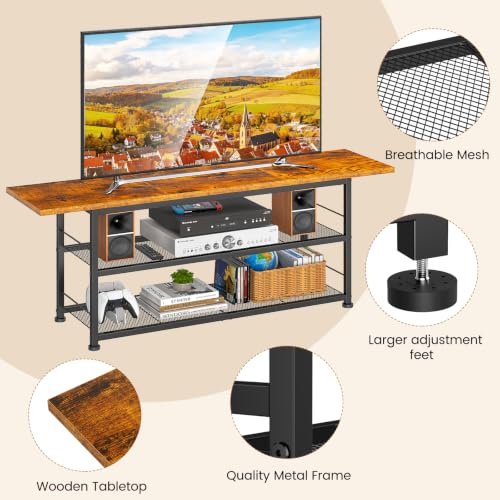 TV Stand for TVs up to 55 Inch TV, Entertainment Center with Open Shelves, view 5