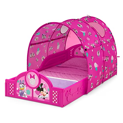Disney Minnie Mouse Plastic Sleep and Play Toddler Bed with Tent, Pink, view 4