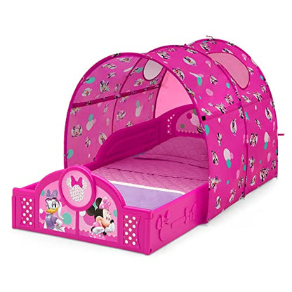 Disney Minnie Mouse Plastic Sleep and Play Toddler Bed with Tent, Pink, view 4