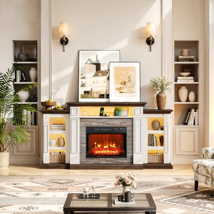 72" LED Fireplace TV Stand with Outlet, view 3