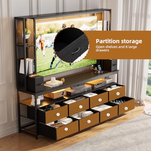 Large Entertainment Center with Storage & Bookshelves, view 5