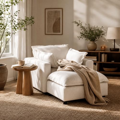 Modern Sofa Chair for Living Room Cloud Chaise Longue for Reading Corner Single, view 2