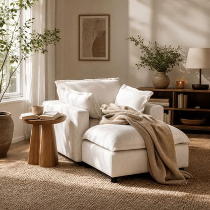 Modern Sofa Chair for Living Room Cloud Chaise Longue for Reading Corner Single, view 2