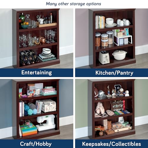 Miscellaneous Storage 3-Shelf Bookcase/ Book shelf, Select Cherry finish