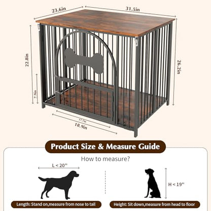 Dog Crate Furniture, No Assembly Heavy Duty Dog Kennel Indoor for Medium Dogs, view 7