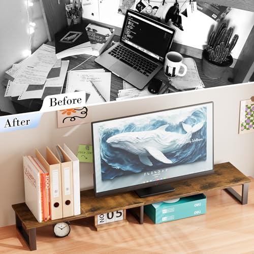 59" Large TV Riser Stand for 32-75 Inch TV, TV Shelf with Steel Legs, view 6