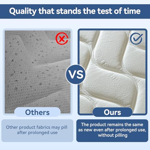 Queen Size Mattress, 10 Inch Hybrid Pocket Spring Mattress in a Box, view 5