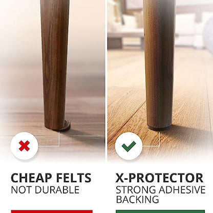 Felt Furniture Pads - 24 Pcs 2" Round - Chair & Floor Protectors - For Hardwood Floors - Protect Your Floors! (Brown)