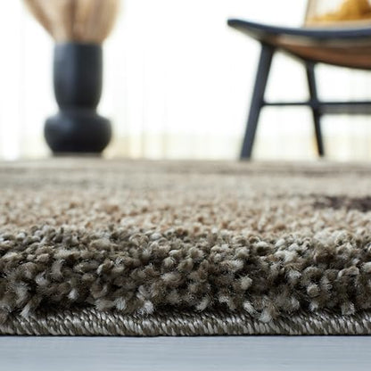 SAFAVIEH Florida Shag Collection Runner Rug - 2'3" x 9', Beige & Multi, Camouflage Design, Non-Shedding & Easy Care, 1.2-inch Thick Ideal for High Traffic Areas in Living Room, Bedroom (SG453-1391)