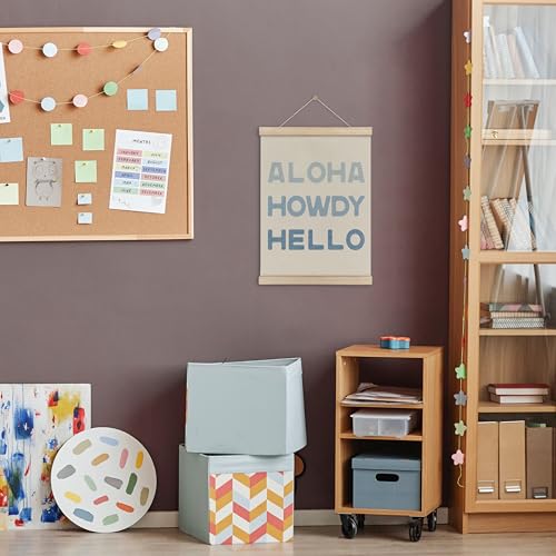 Blue Coastal Cowgirl Howdy Aloha Poster Hanger Frame, Howdy Wall Art,Western Trendy Sign Wall Art with Wooden Frames,Preppy Cowgirl Wall Hanging Banner Decor for Living Room Bedroom, 12x16 Inch