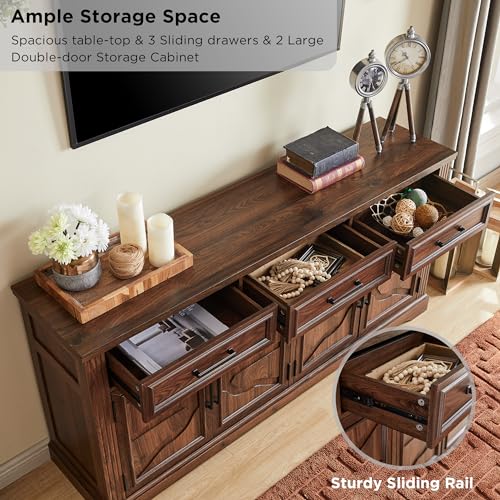 66" Farmhouse Buffet Cabinet with Storage, Sideboard Credenza, view 5