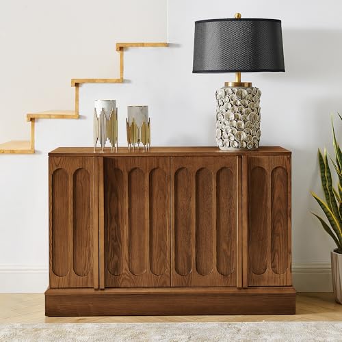 45" Mid-Century Modern Sideboard Buffet Cabinet with Fluted Doors, view 2