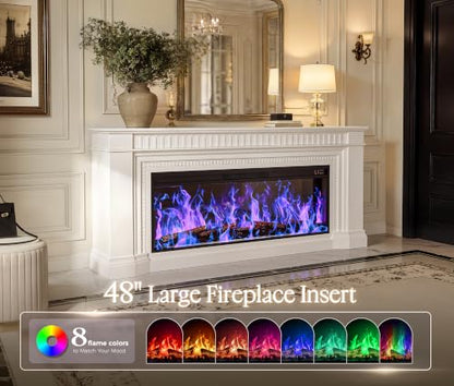 70'' Fireplace TV Stand with 48'' Electric Fireplace, view 6
