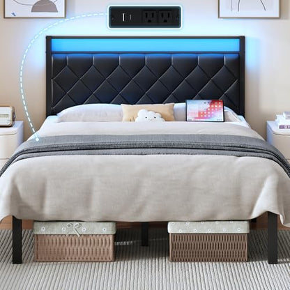 Full Size Bed Frame with Headboard, view 2