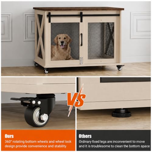 Dog Crate Furniture, 37" Dog Kennel Furniture, Farmhouse Dog Crate, view 4