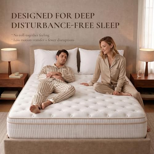 Full Size Mattress, 12 Inch Medium Firm Hybrid, Fiberglass Free, view 8